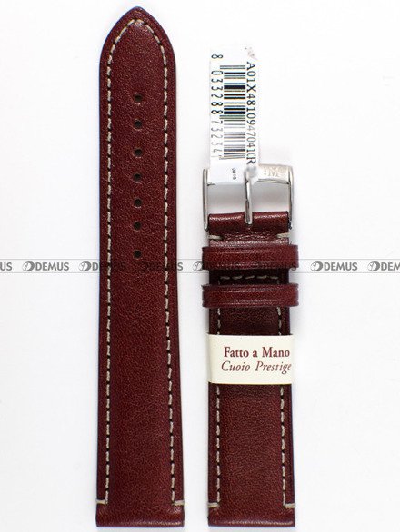 Pasek skórzany do zegarka - Morellato X4810947041 - 22 mm brązowy