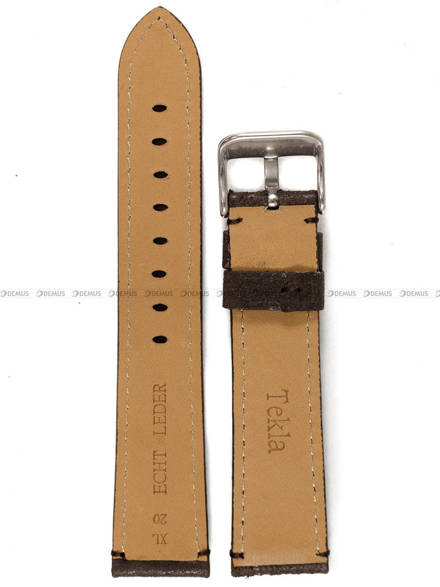 Pasek skórzany do zegarka - Tekla PT12.20.2 - 20 mm brązowy