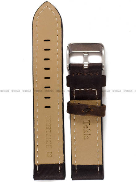 Pasek skórzany do zegarka - Tekla PT9.20.2.7 - 20 mm brązowy