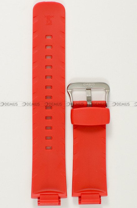 Pasek z tworzywa do zegarków Casio G300C-4AV, G350C-4AV - 16 mm czerwony