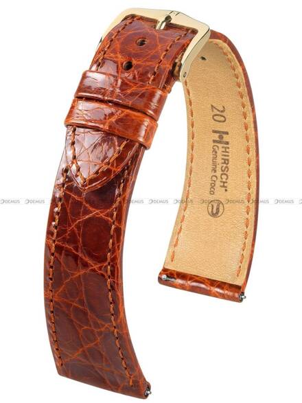 Pasek ze skóry krokodyla do zegarka - Hirsch Genuine Croco 18900870-1-13 - 13 mm - Zwężany