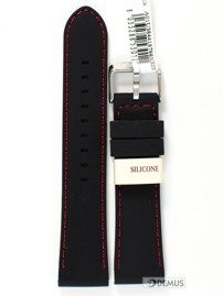 Pasek do zegarka silikonowy - Morellato U3844187883 22 mm czarny