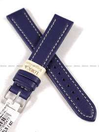 Pasek do zegarka wodoodporny skórzany - Morellato A01U2195432062 18mm niebieski