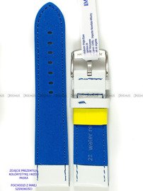 Pasek do zegarka wodoodporny skórzany - Morellato A01X5272C91117CR20 - 20 mm niebieski
