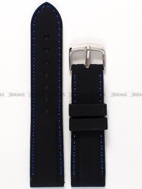 Pasek silikonowy do zegarka - Chermond PG9.22.1.2 - 22 mm czarny