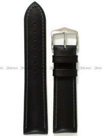 Pasek skórzano-kauczukowy do zegarka - Hirsch James 0925002050-2-22 - 22 mm czarny