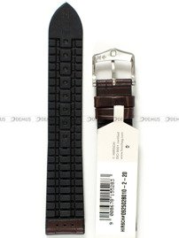Pasek skórzano-kauczukowy do zegarka - Hirsch Paul 0925028010-2-20 - 20 mm brązowy
