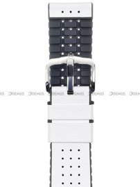 Pasek skórzano-kauczukowy do zegarka - Hirsch Tiger 0915075000-2-20 - 20 mm biały