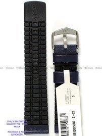 Pasek skórzano-kauczukowy do zegarka - Hirsch Tiger 0915075080-2-18 - 18 mm