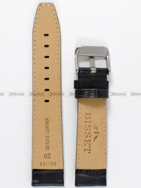 Pasek skórzany do zegarka Bisset - PB16.20.17 - 20 mm grafitowy