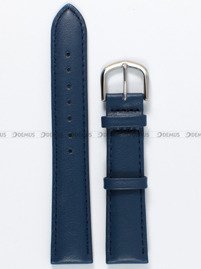 Pasek skórzany do zegarka Bisset - PB69.18.5 - 18 mm niebieski