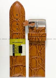 Pasek skórzany do zegarka - Diloy 325.24.3 - 24 mm brązowy