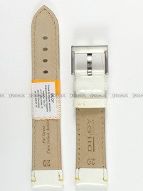 Pasek skórzany do zegarka - Diloy 375.20.22.10 - 20 mm biały