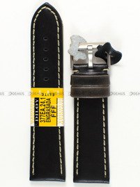 Pasek skórzany do zegarka - Diloy 377EA.24.1 - 24 mm czarny