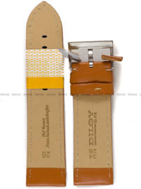 Pasek skórzany do zegarka - Diloy 377EA.26.3 - 26 mm brązowy