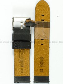 Pasek skórzany do zegarka - Diloy 383.22.1 - 22 mm czarny