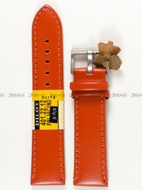 Pasek skórzany do zegarka - Diloy 401.22.12 - 22 mm brązowy