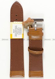 Pasek skórzany do zegarka - Diloy 401.22.3 - 22 mm brązowy