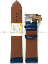 Pasek skórzany do zegarka - Diloy 401.22.5 - 22 mm niebieski