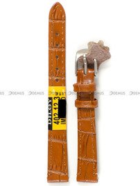Pasek skórzany do zegarka - Diloy 402.12.3 - 12 mm brązowy