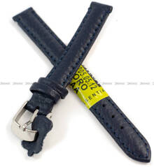 Pasek skórzany do zegarka - Diloy P205.12.5 - 12 mm niebieski