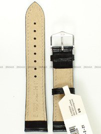 Pasek skórzany do zegarka - Hirsch Duke 01028050-2-21 - 21 mm czarny