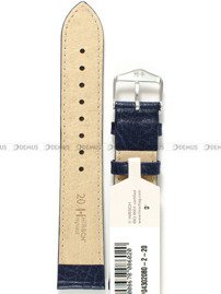 Pasek skórzany do zegarka - Hirsch Highland 04302010-2-20 - 20 mm niebieski