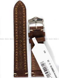 Pasek skórzany do zegarka - Hirsch Liberty 10900210-2-22 - 22 mm brązowy
