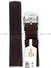 Pasek skórzany do zegarka - Hirsch Mariner 14502110-2-24 - 24 mm brązowy