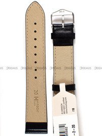 Pasek skórzany do zegarka - Hirsch Osiris XL 03475250-2-20 - 20 mm czarny