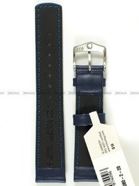 Pasek skórzany do zegarka - Hirsch Runner 04002080-2-20 - 20 mm niebieski