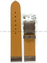 Pasek skórzany do zegarka - LAVVU LSAUC22 - 22 mm brązowy