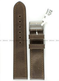 Pasek skórzany do zegarka - LAVVU LSAUC22 - 22 mm brązowy