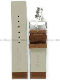 Pasek skórzany do zegarka - LAVVU LSCUE24 - 24 mm brązowy