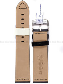 Pasek skórzany do zegarka - Morellato A01X4683B90019CR22 - 22 mm czarny