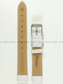 Pasek skórzany do zegarka - Toscana PST-14.7-S - 14 mm biały
