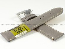 Pasek skórzany do zegarka - kremowy - Diloy P206.20.7 - 20 mm beżowy