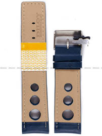 Pasek skórzany do zegarka - niebieski - Diloy P355.24.5 - 24 mm niebieski