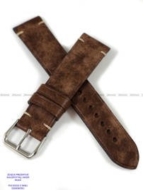 Pasek skórzany ręcznie robiony A. Kucharski Leather - Conceria Il Ponte Maya Simple - chocolate/camel 18 mm