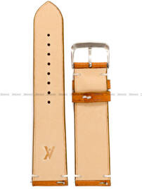 Pasek skórzany ręcznie robiony A. Kucharski Leather - Conceria Il Ponte Maya Simple - cognac/white 22 mm