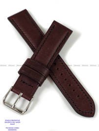 Pasek skórzany ręcznie robiony A. Kucharski Leather - Conceria Puccini Uragano - burgundy/black 18 mm