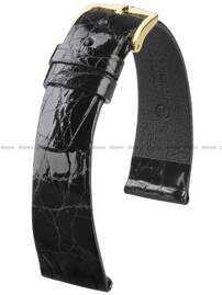 Pasek skórzany z krokodyla do zegarka - Hirsch Prestige Croco 02208050-1-20 - 20 mm  - zwężany