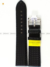 Pasek wodoodporny karbonowy do zegarka - Morellato A01U3586977819CR24 24 mm czarny