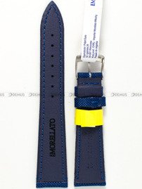 Pasek wodoodporny skórzano-nylonowy do zegarka - Morellato A01X5120282064CR20 - 20 mm niebieski