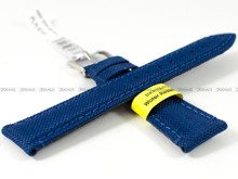 Pasek wodoodporny skórzano-nylonowy do zegarka - Morellato A01X5120282064CR20 - 20 mm niebieski