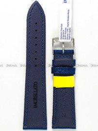 Pasek wodoodporny skórzano-nylonowy do zegarka - Morellato A01X5120282064CR22 - 22 mm niebieski