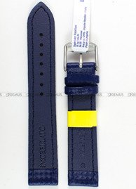 Pasek wodoodporny skórzany do zegarka - Morellato A01X4907977062 - 20 mm niebieski
