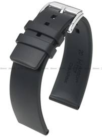 Pasek z naturalnego kauczuku do zegarka - Hirsch Pure 40538850-2-20 - 20 mm czarny